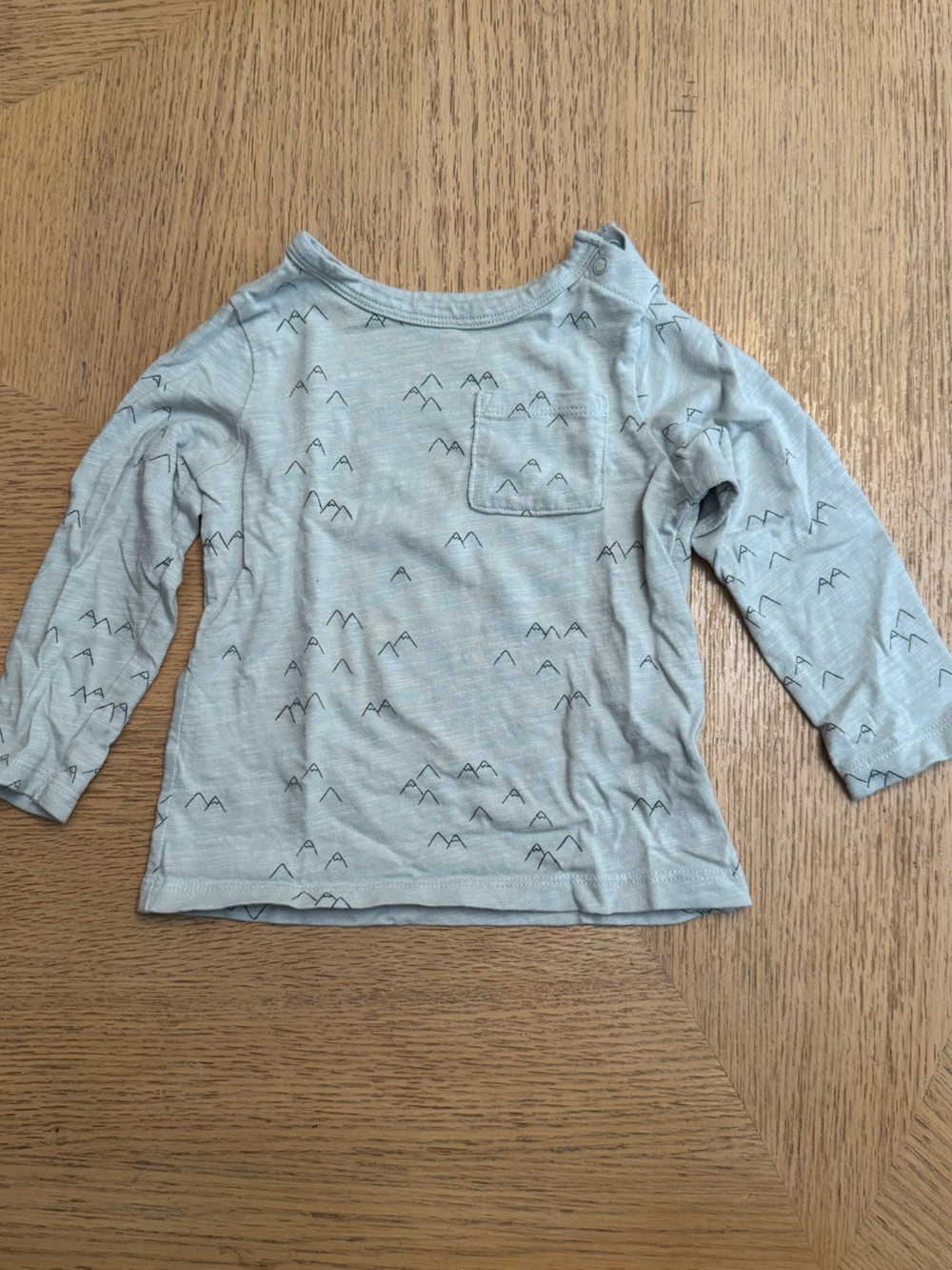 Little co. Long-Sleeve Mountain Print Kids Top - Light green